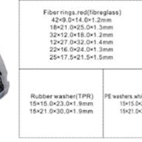 Кільця, шайби ущільнюючі гумові, азбестові й пластикові, 383пр.