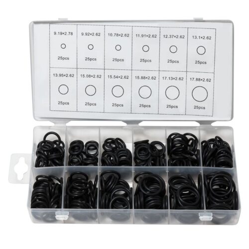 Кільця ущільнюючі гумові маслобензостійкі, 300 предметів Forsage F-782