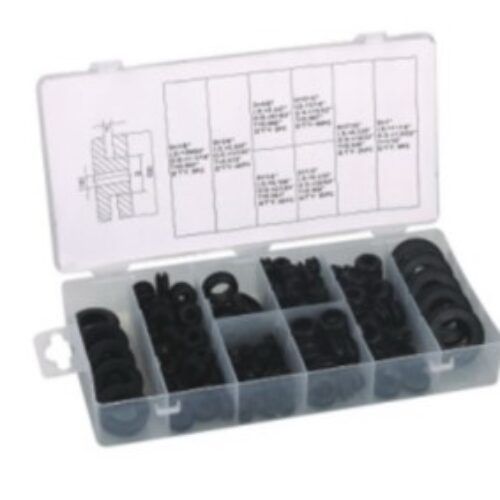 Кільця ущільнюючі гумові для прокладки проводів, 180пр.