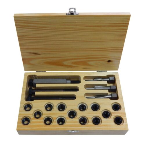 Набор метчиков и футорок для восстановления резьбы свечей накаливания 21 предмет (M12x1.25-15шт) Partner PA-1012-125