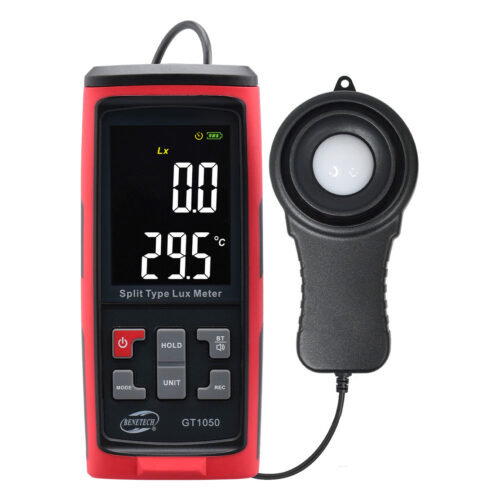 Люксметр + термометр (вимірювач рівня освітленості) Bluetooth BENETECH GT1050