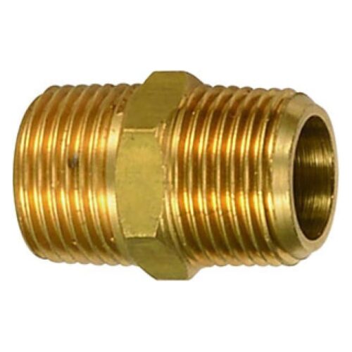 Штуцер латунний із зовнішніми різьбленнями 3/8''X 1/4''(конус) FORSAGE F-CS-C-011