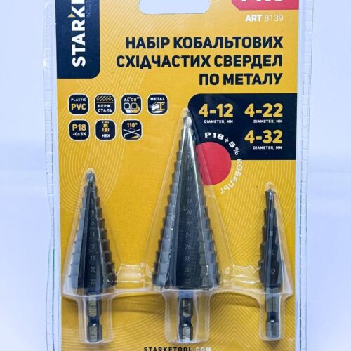 Кобальтове східчасте свердло STARKE PRO 4-12mm ART8134