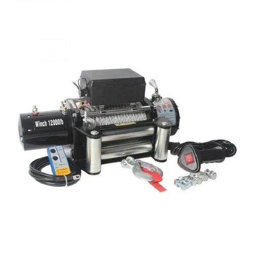Лебідка електрична 12В, 5443кг (12000 фунтів), трос 9,5мм × 25м TORIN S12000