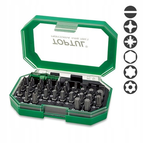 Набір біти-насадки TOPTUL 1/4″ 35ед. GACW3502