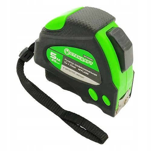 Рулетка з магнітом і автостопом професійна 5 мх25 мм СТАНДАРТ NMT-0525AM