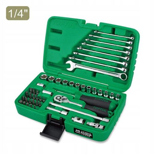 Набір інструменту TOPTUL 1/4″ + ключі 49од. GCAI4901