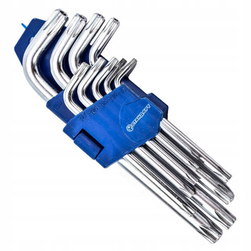Набір ключів TORX Г-обр. з отвором 9 од. СТАНДАРТ TKS0901