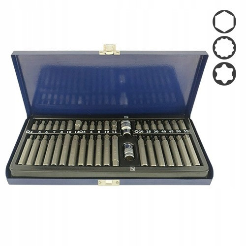 Набір біт 10 мм HEX, TORX, SPLINE 40од. СТАНДАРТ SDBS0040