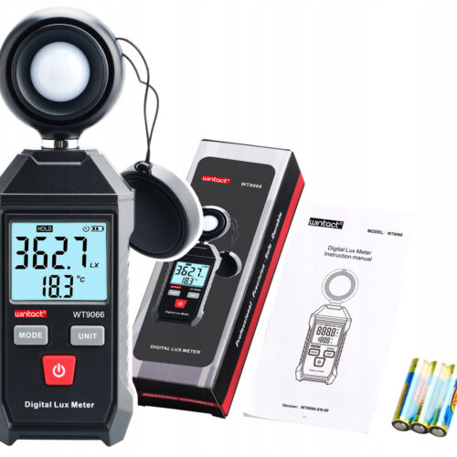 Вимірювач рівня освітленості (Люксметр) +термометр WINTACT WT9066