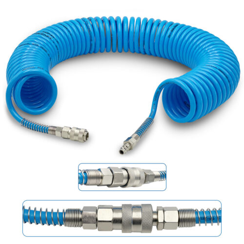 Шланг спіральний повітряний для компресора 6,5×10 мм L = 10 м поліуретановий AIRKRAFT AHC46-F