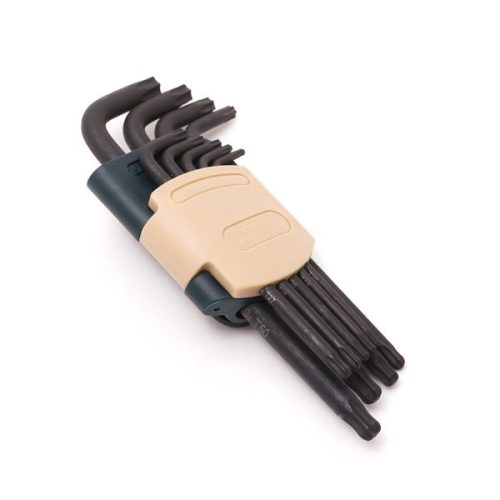 Набір ключів TORX Г-подібних довгих з шаром, 9пр. (Т10, Т15, Т20, Т25, Т27, Т30, Т40, Т45, Т50), в п