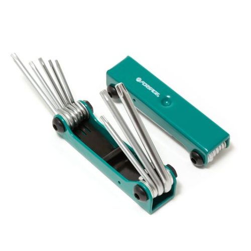 Набір ключів TORX складаний, 8пр. (T9, T10, T15, T20, T25, T27, T30, T40) Forsage F-5083F